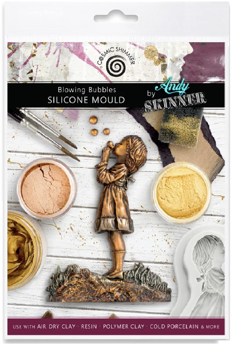 Cosmic Shimmer Silicone Mould By Andy Skinner - Blowing Bubbles