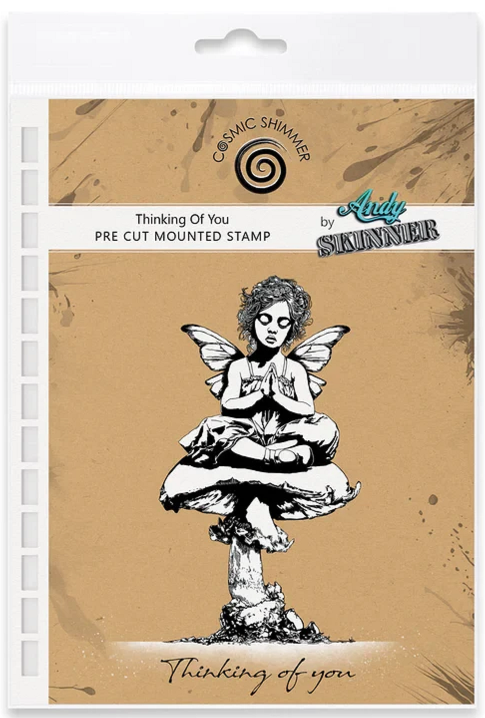 Cosmic Shimmer Rubber Stamp By Andy Skinner - Thinking of You