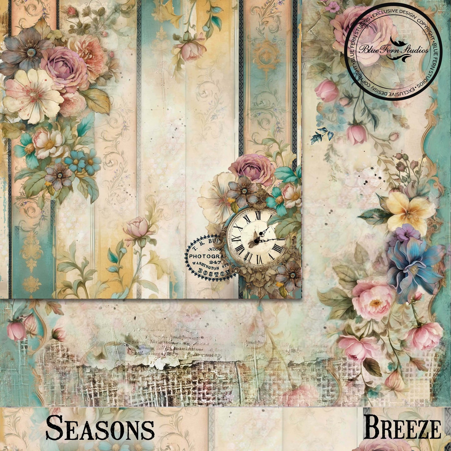 Seasons - 12x12 Paper Pack - Blue Fern