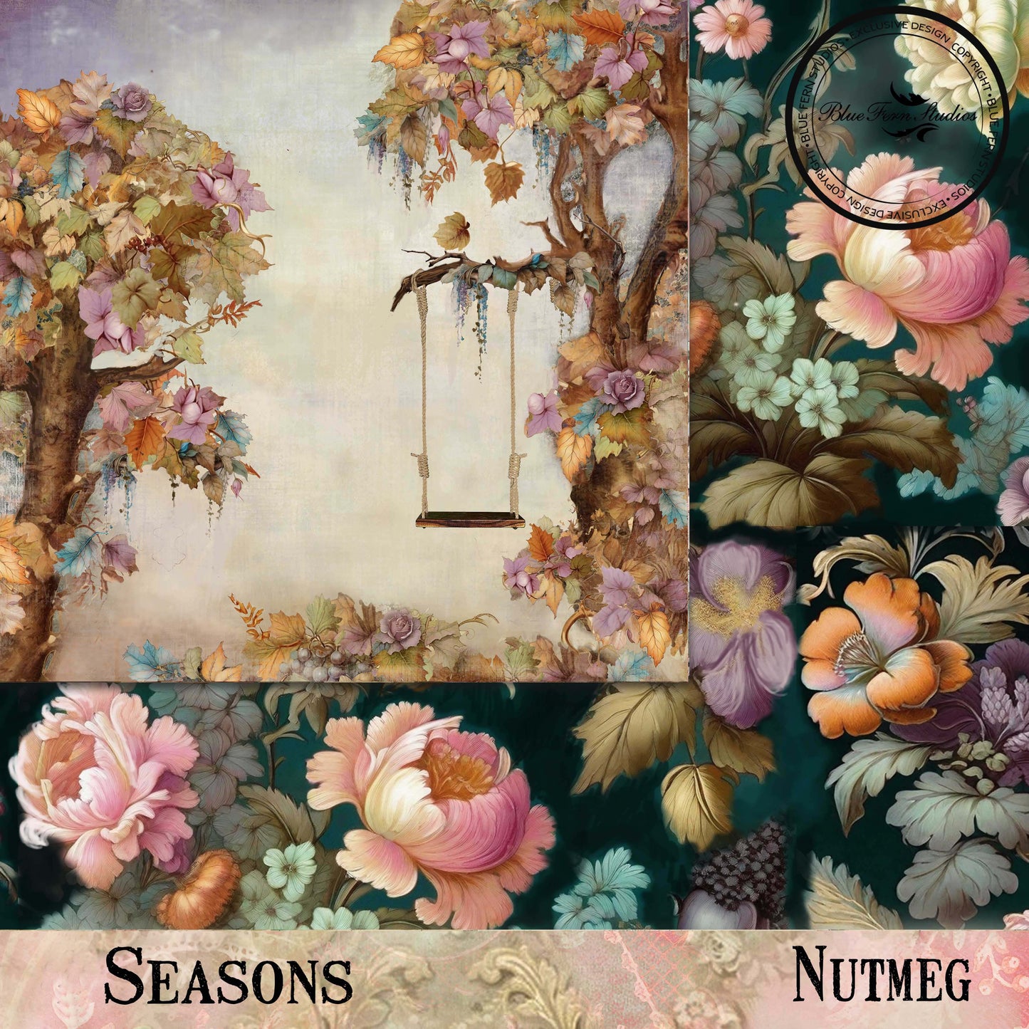 Seasons - 12x12 Paper Pack - Blue Fern
