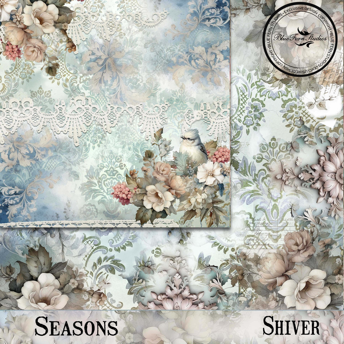 Seasons - 12x12 Paper Pack - Blue Fern