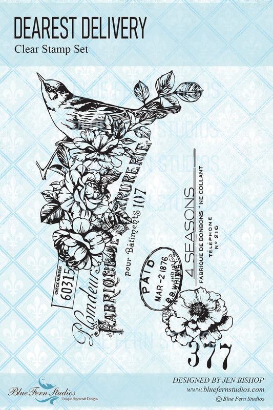 Dearest Delivery - Blue Fern - Seasons Collection by Jen Bishop