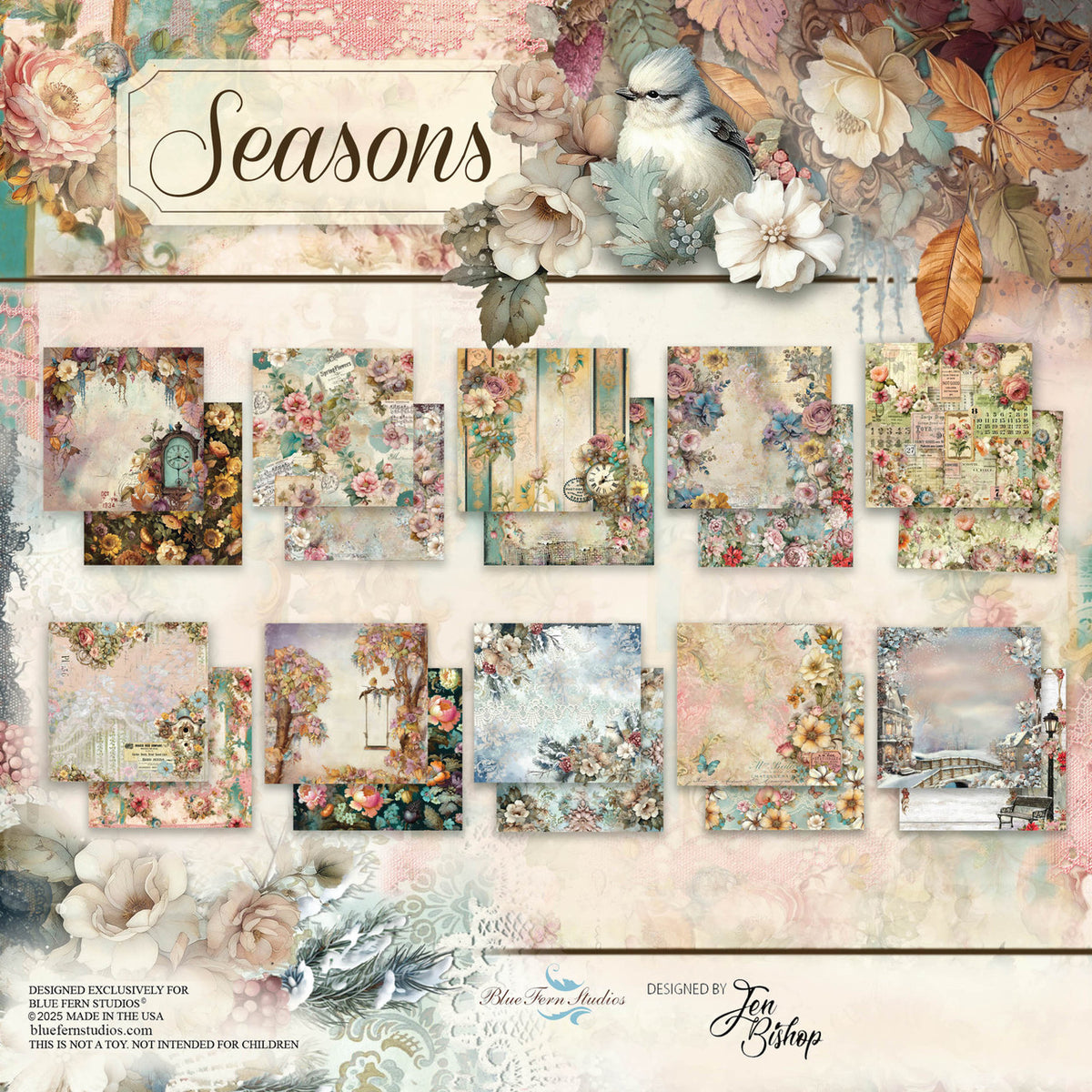 Seasons - 12x12 Paper Pack - Blue Fern
