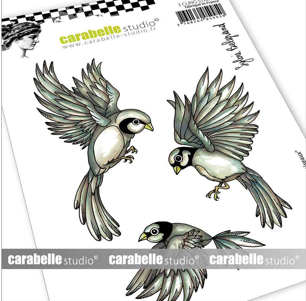 Carabelle Studio - "Cling Stamp A6 : 1...2...3 oiseaux by Sylvia Belgrand