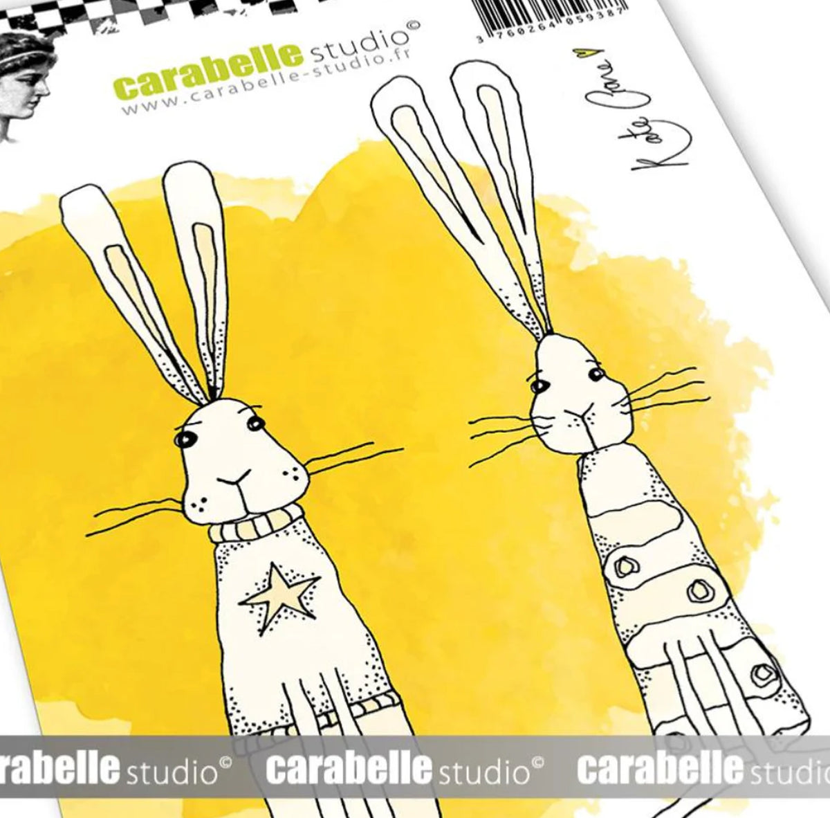 Carabelle Cling Stamp - Hare We Go