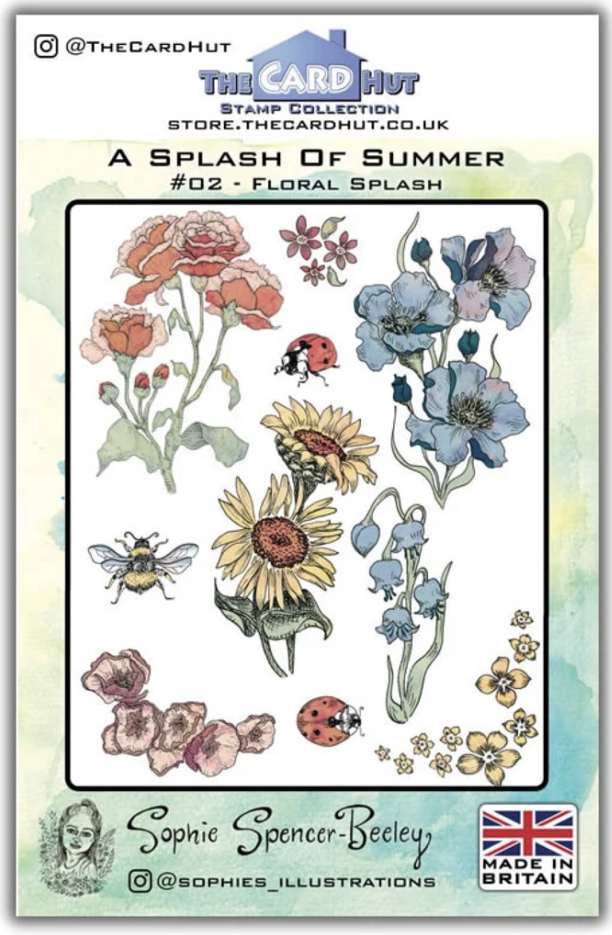 A Splash of Summer Stamp Set - Floral Splash - Sophie Spencer Beeley