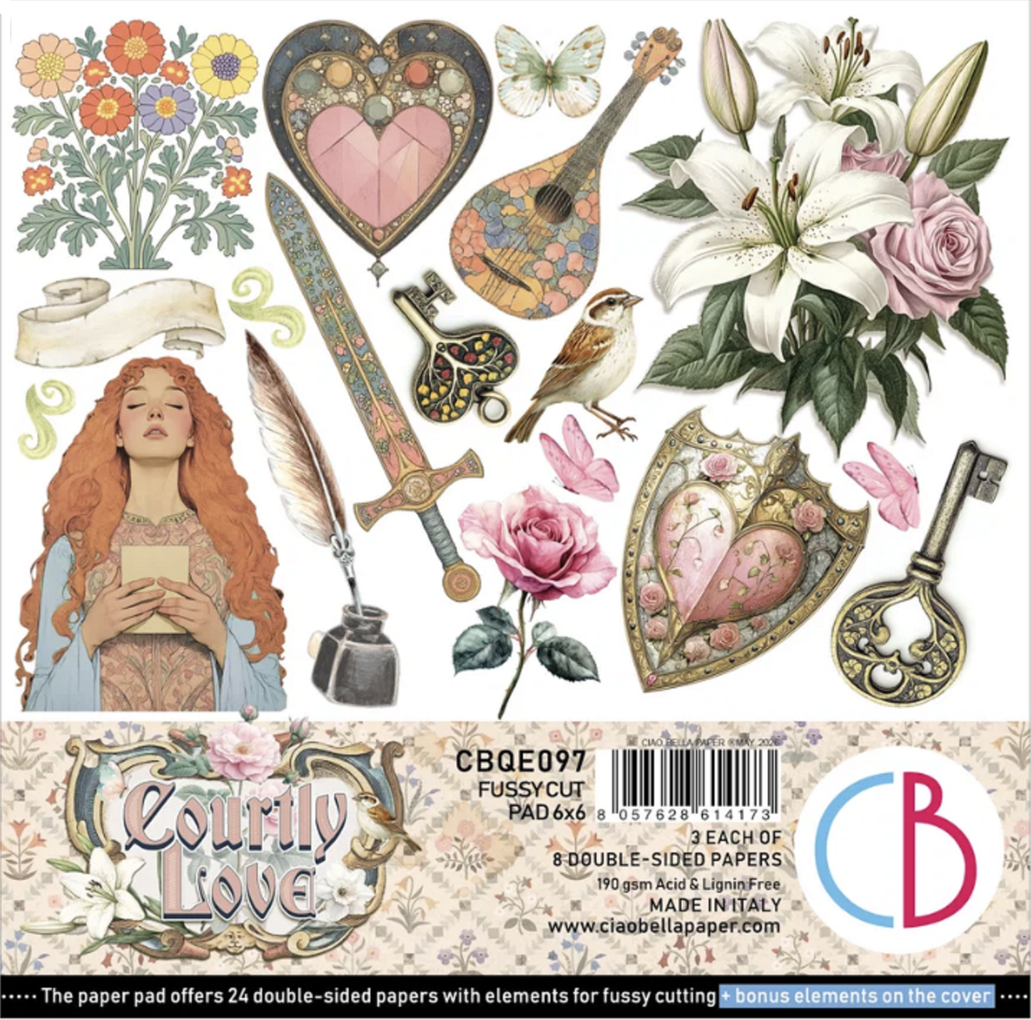Ciao Bella- Courtly Love - 6x6 Paper Pack