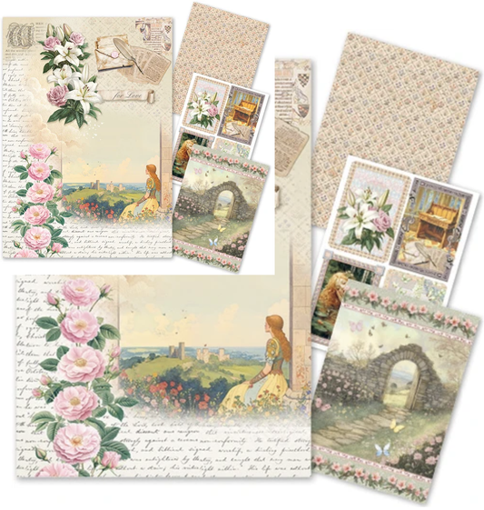 Ciao Bella- Courtly Love - Rice Paper A4 Set