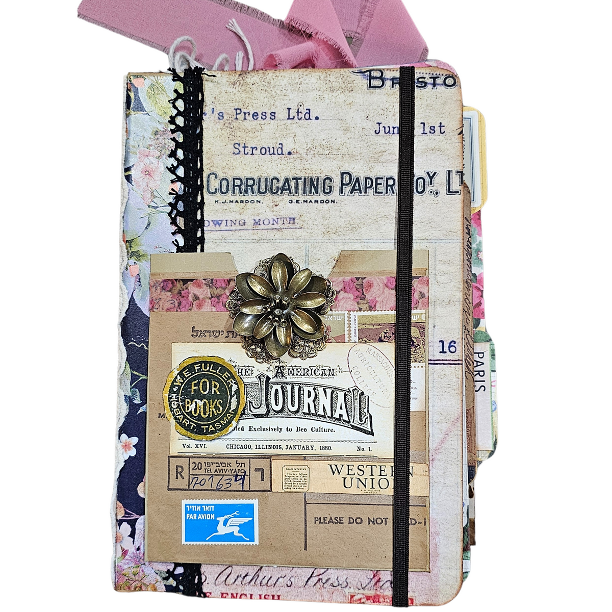Handcrafted Journal - Eclectic Collage Journal