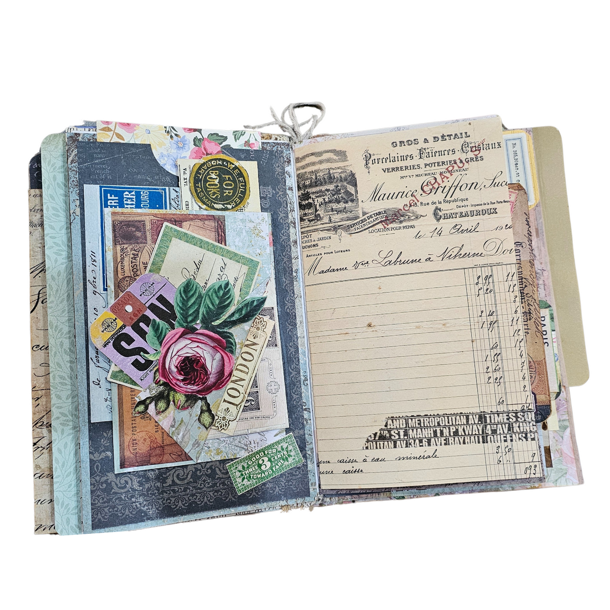 Handcrafted Journal - Eclectic Collage Journal