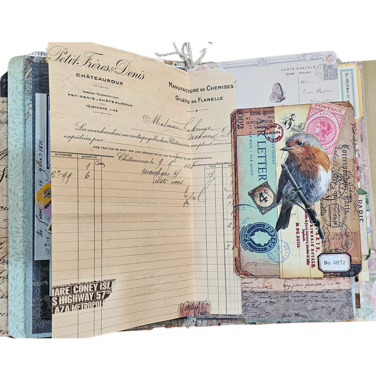 Handcrafted Journal - Eclectic Collage Journal