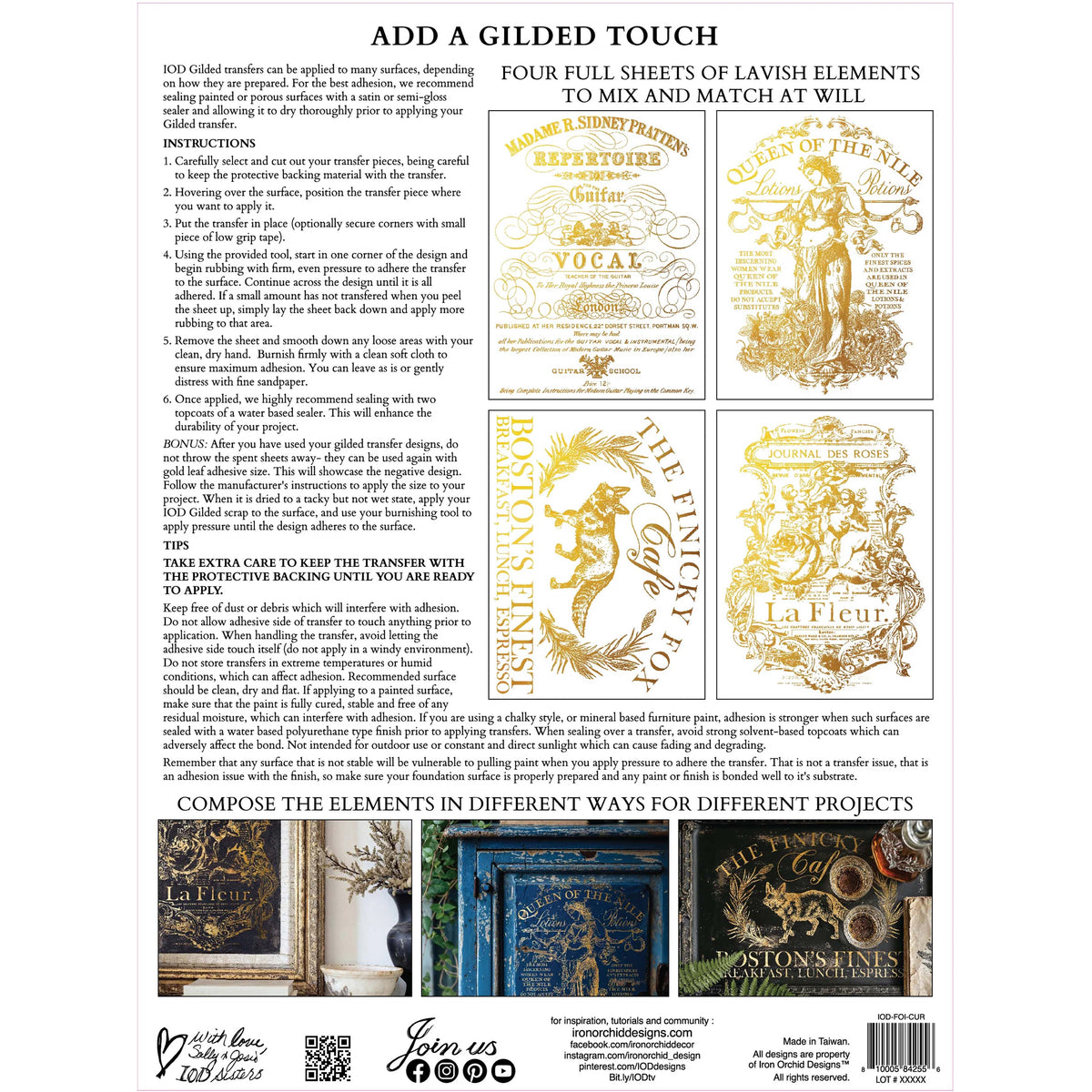 NEW! Iron Orchid Foil Transfer - Curated Signage 12x16