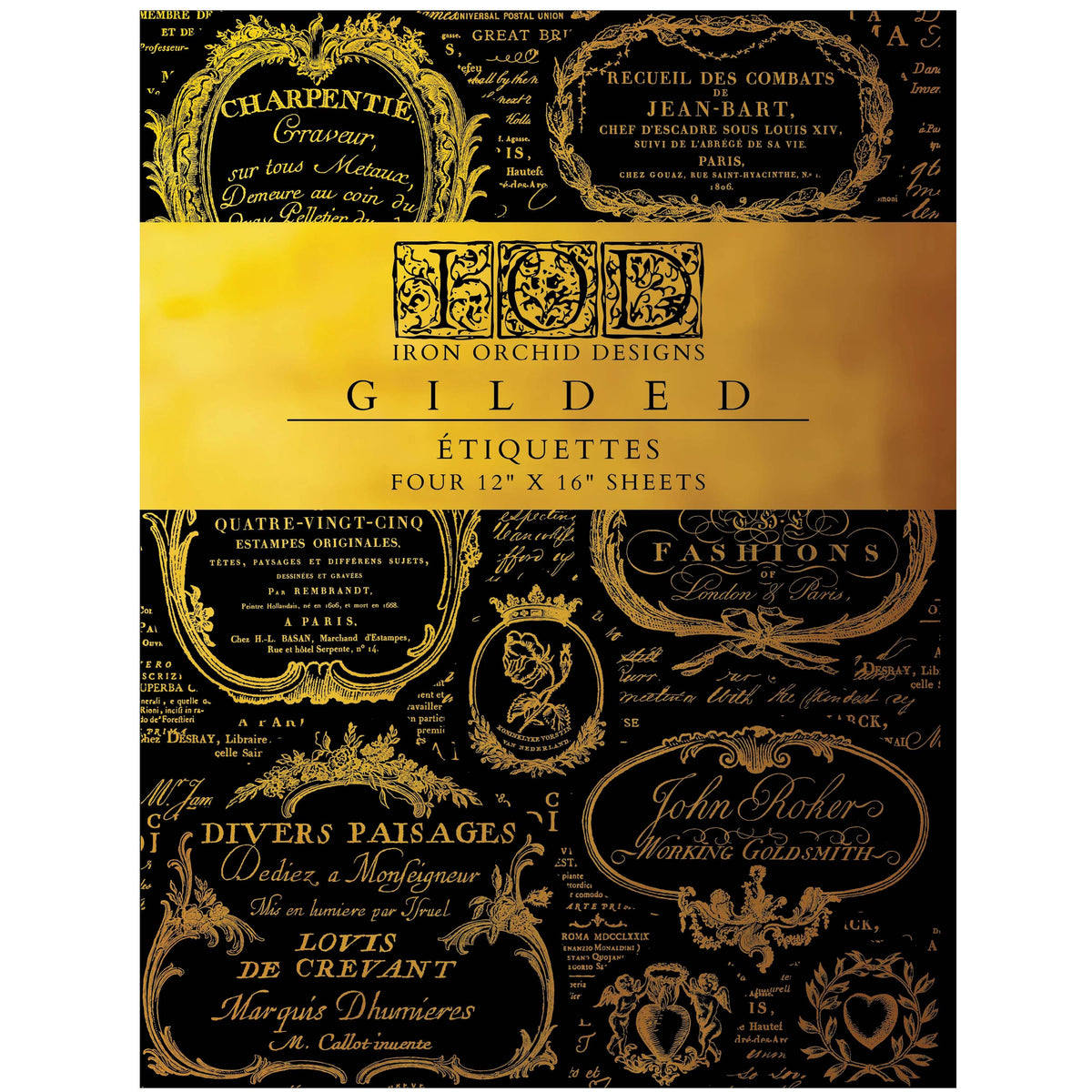NEW! Iron Orchid Foil Transfer - Etiquettes