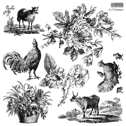 Iron Orchid  Décor Stamp Set - 12x12 - La Campagne