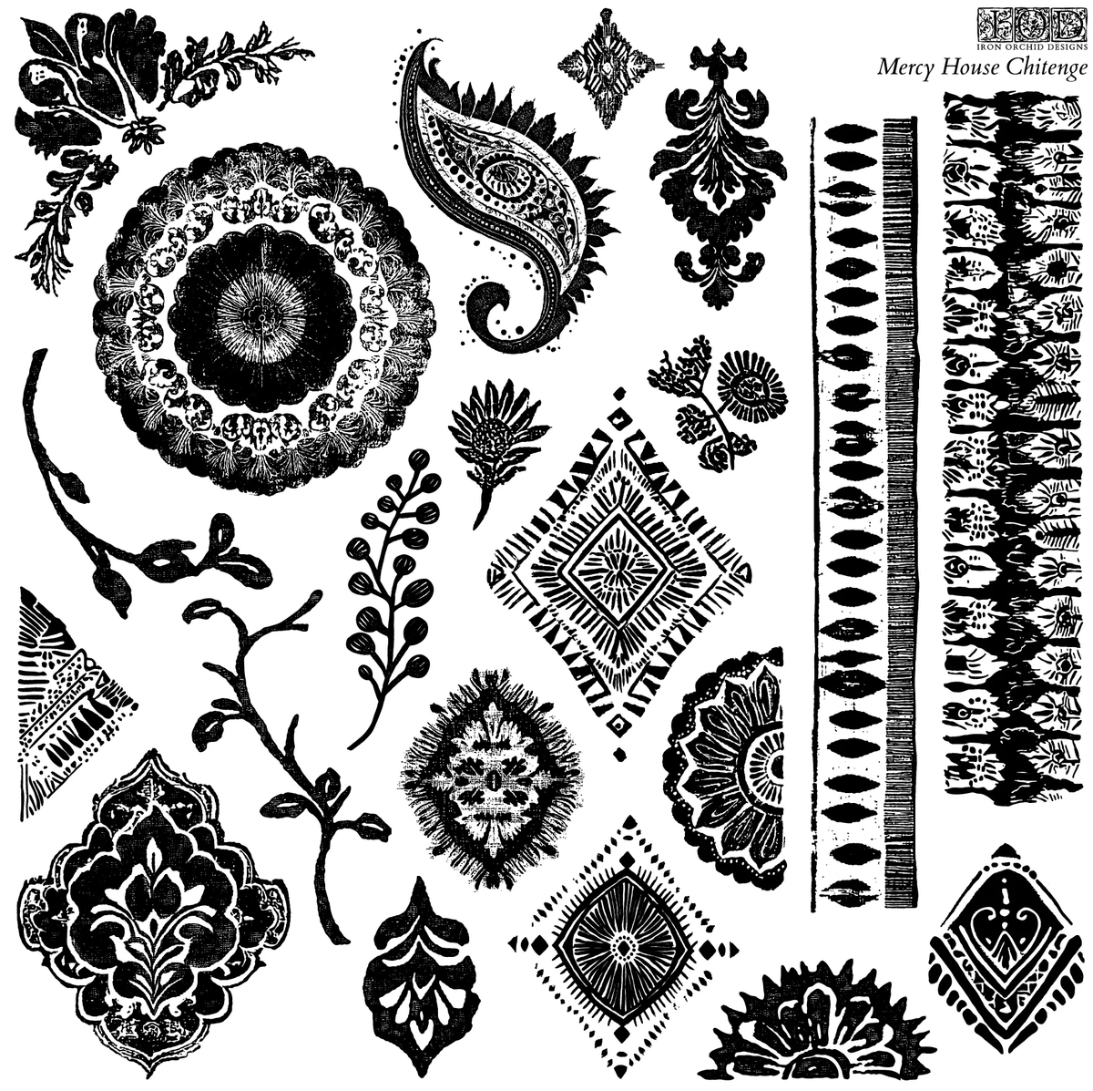 Iron Orchid Designs - Mercy House Chitenge 12x12 Stamp