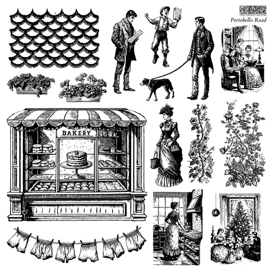 Iron Orchid  Décor Stamp Set - 12x12 - Portobello Road