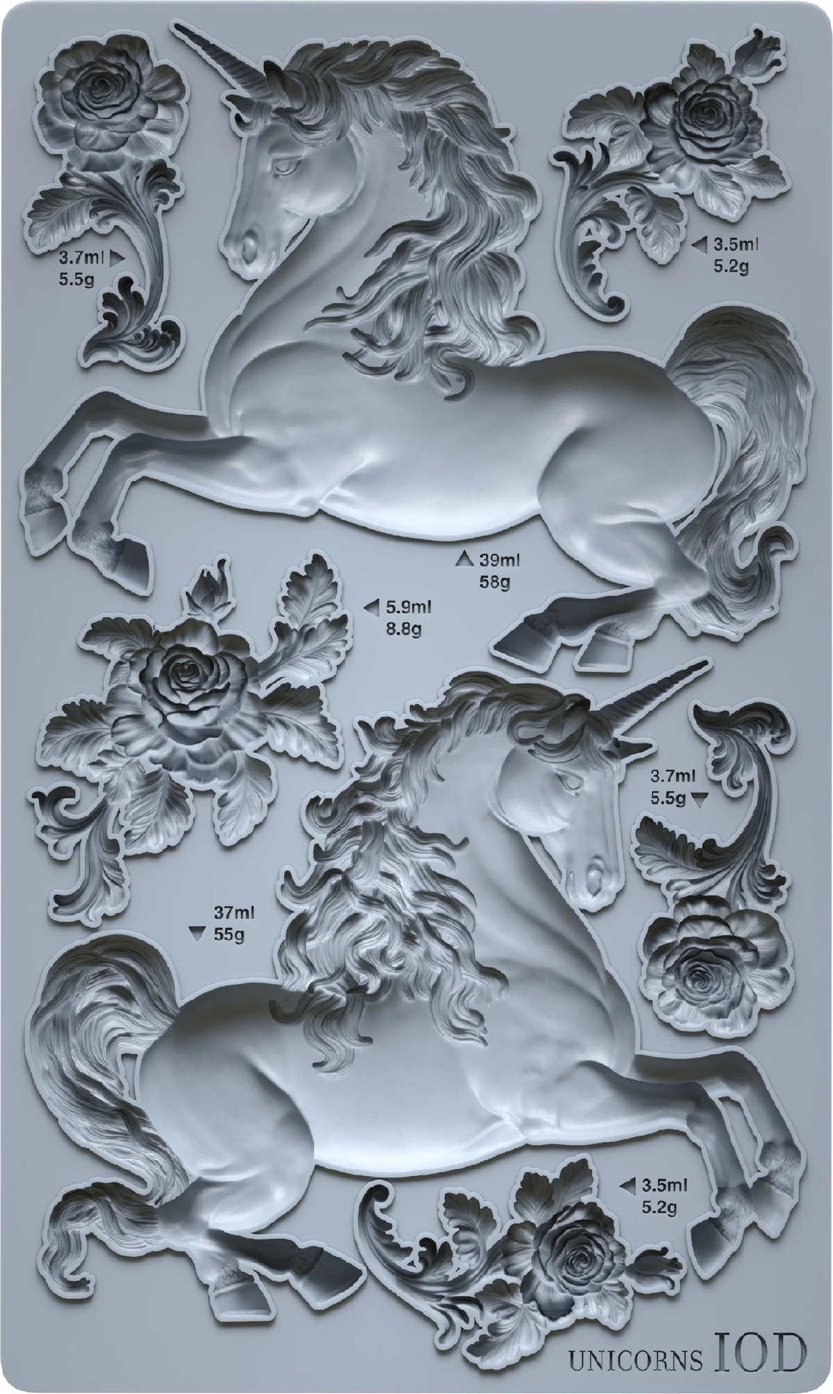 Iron Orchid Designs - Unicorns 6x10 IOD Mould™