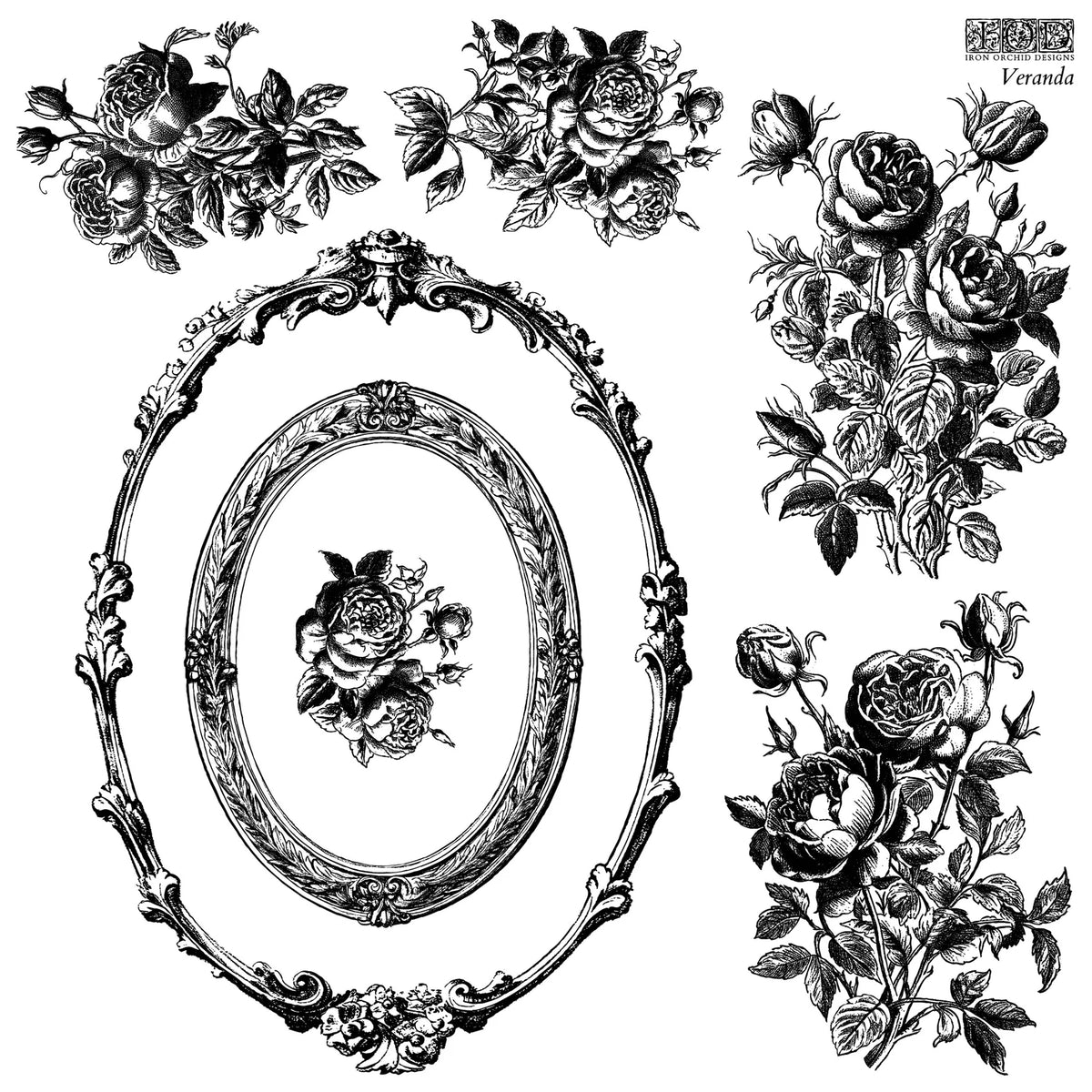 Iron Orchid  Décor Stamp Set - 12x12 - Veranda