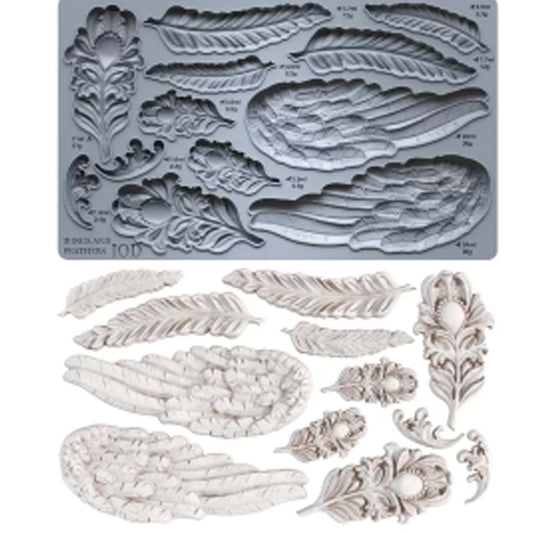 Iron Orchid Decor Mould - Wings & Feathers