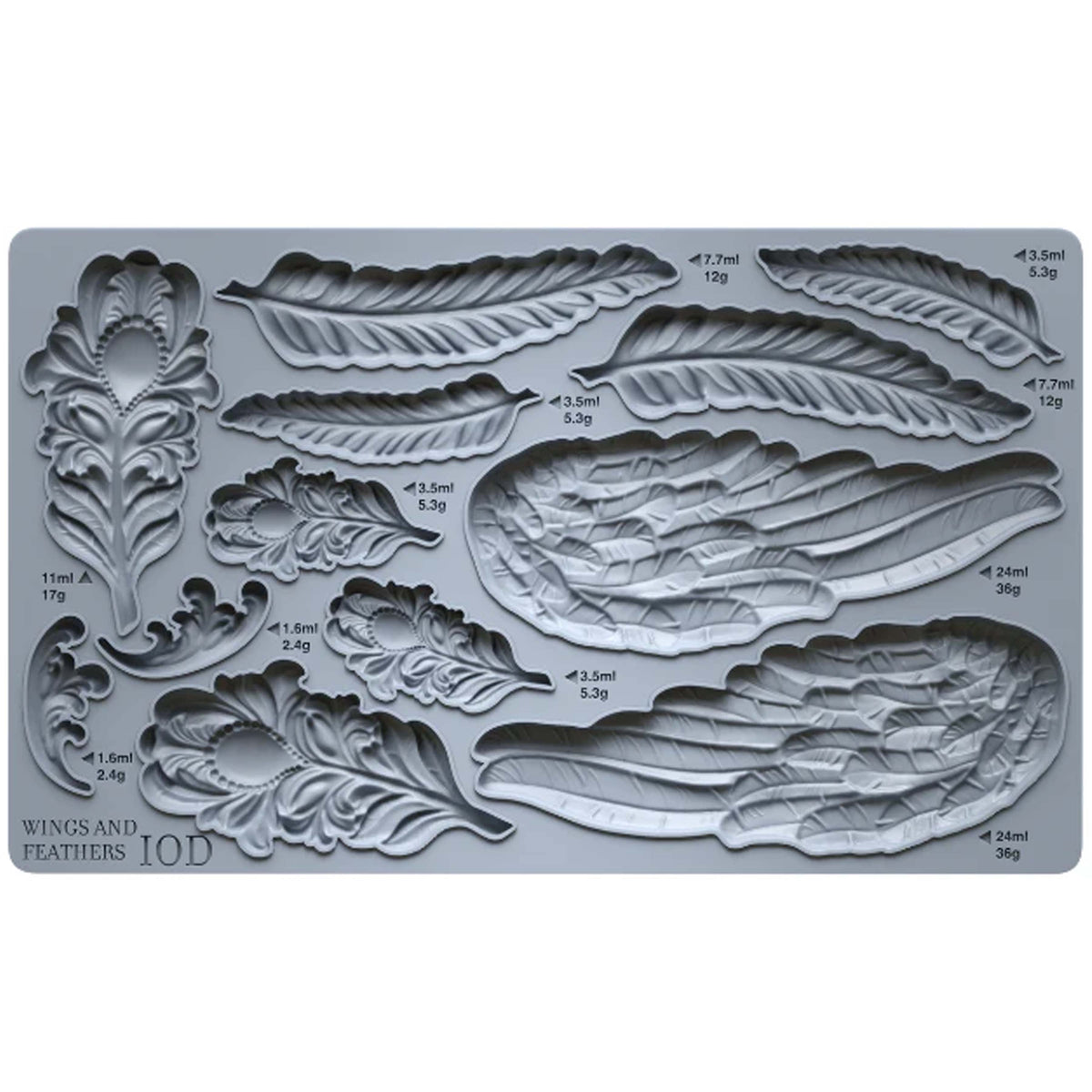 Iron Orchid Decor Mould - Wings & Feathers
