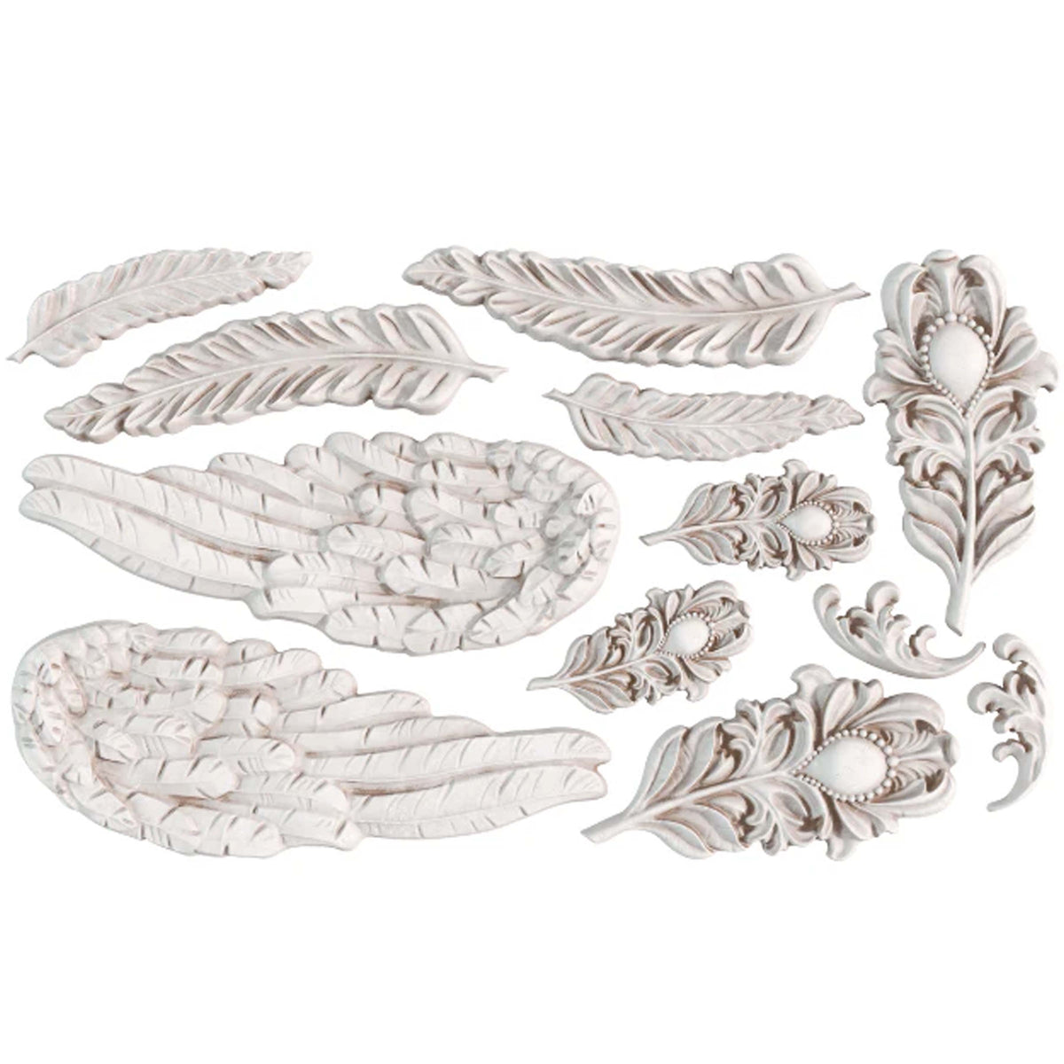 Iron Orchid Decor Mould - Wings & Feathers