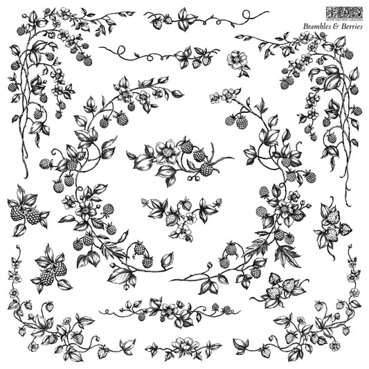 Iron Orchid Designs - Brambles & Berries 12x12 Stamp