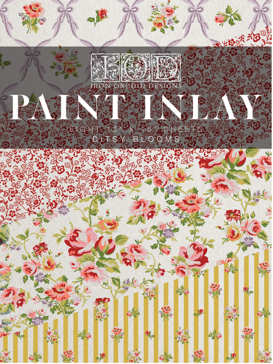 IOD - Iron Orchid Designs - Ditsy Blooms Paint Inlay 12x16 Pad™