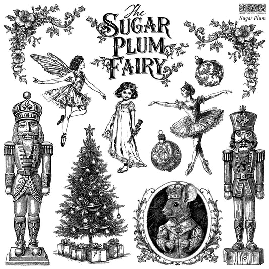 Sugar Plum - 12x12 IOD Stamp - Iron Orchid Designs