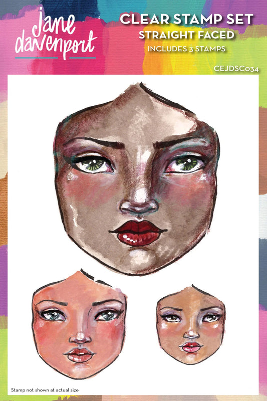 Creative Expressions Clear Stamp Set 4"X6" By Jane Davenport - Straight Faced