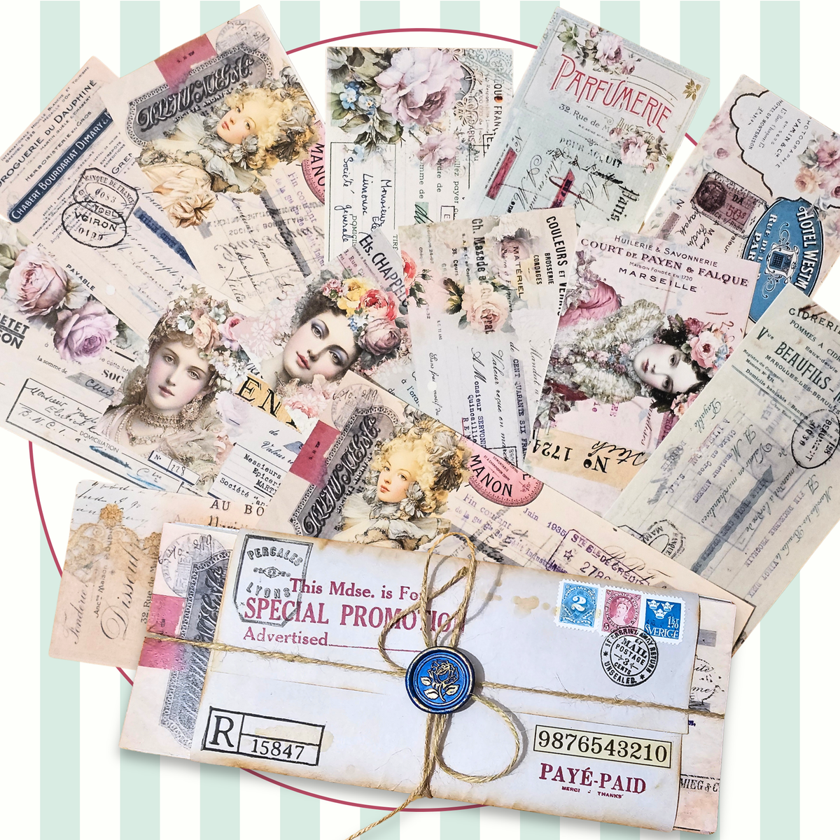 Vintage Receipts Bundle - Letter Diary Collection
