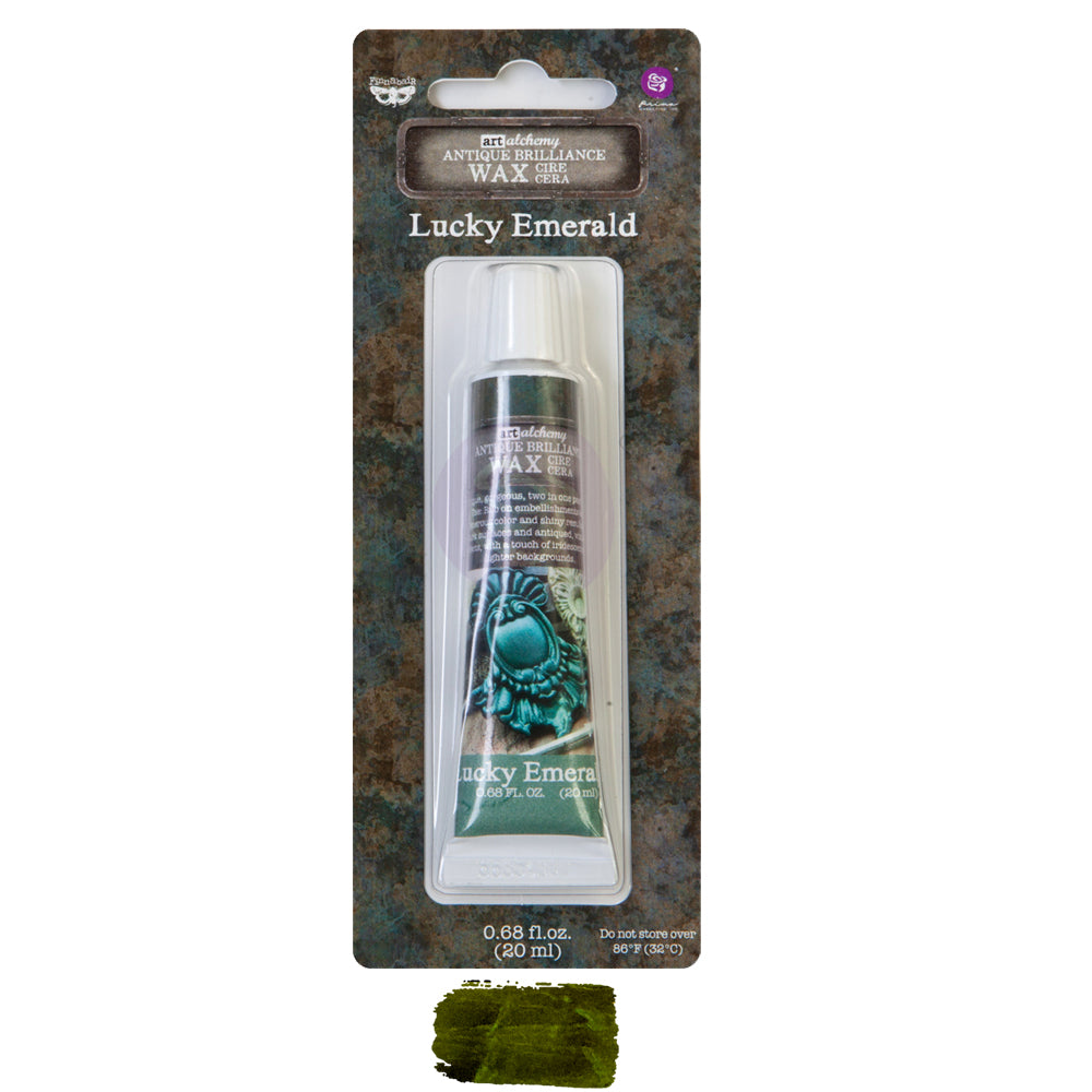 Finnabair Art Alchemy Antique Brilliance Wax - Lucky Emerald