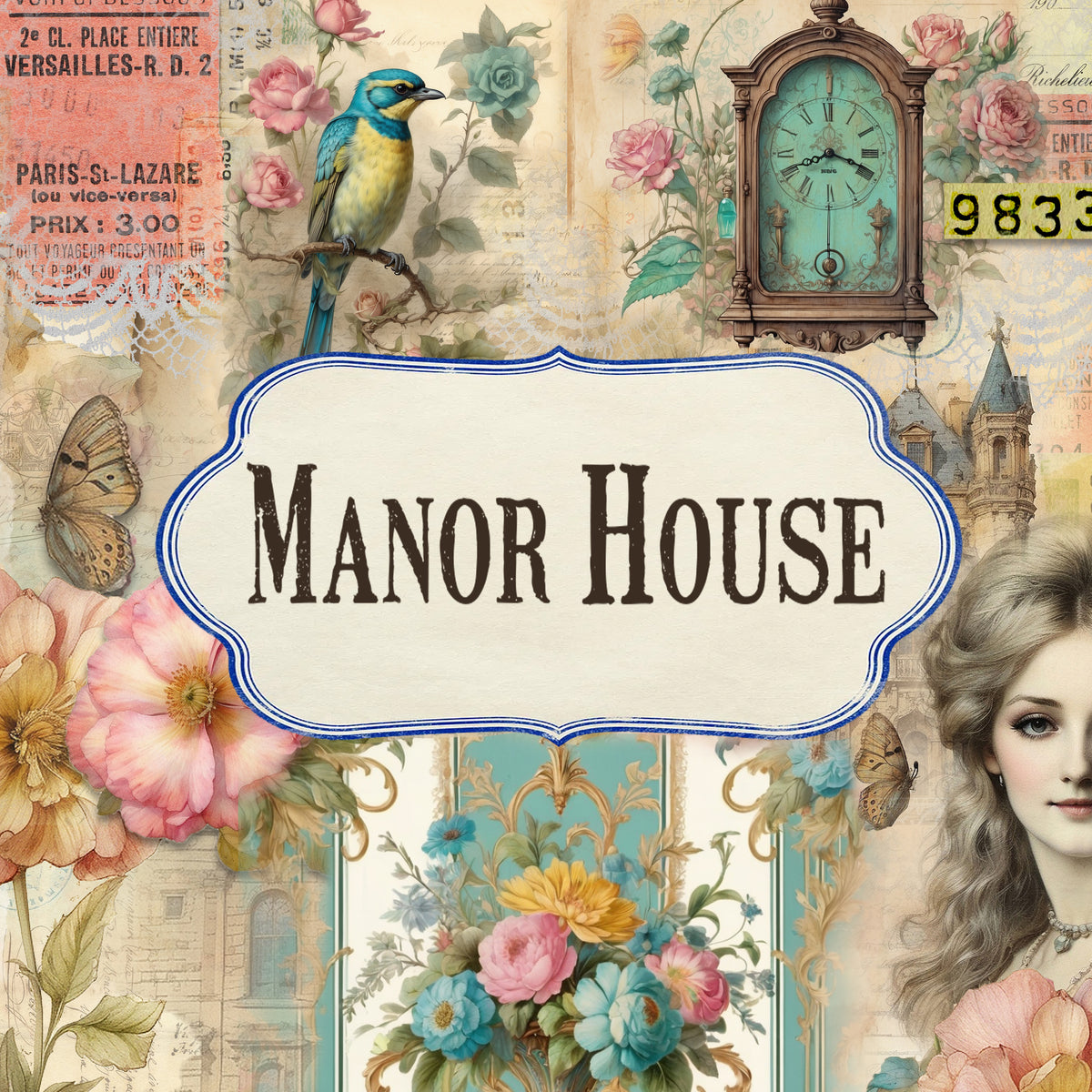 Manor House - Digital Collection - Journal Making, Scrapbooking & Cardmaking Kit