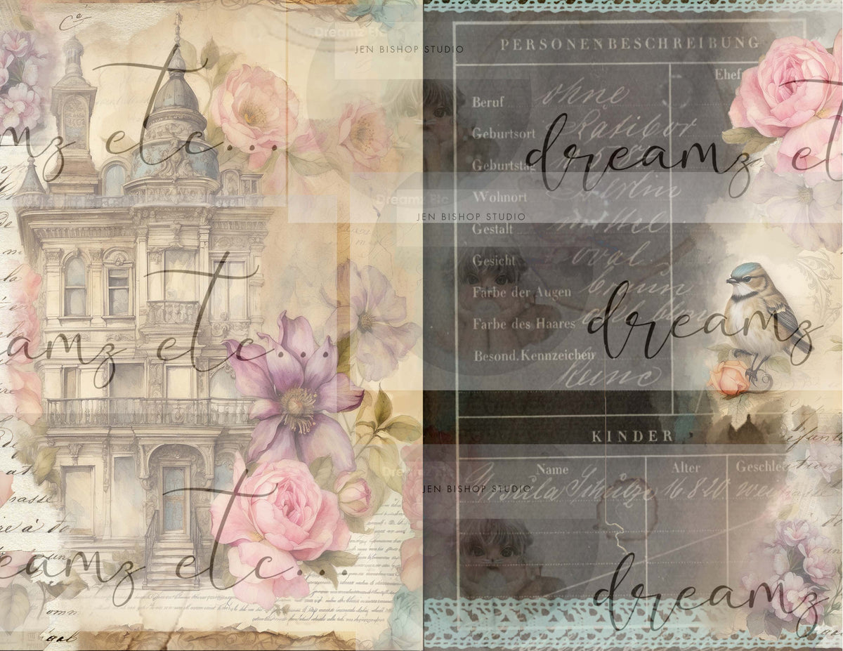 Manor House - Digital Collection - Journal Making, Scrapbooking & Cardmaking Kit