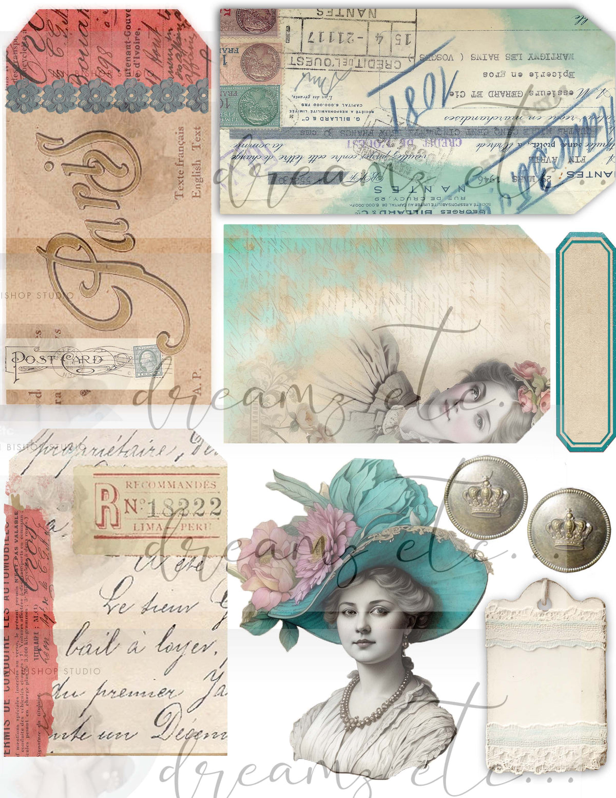 Manor House - Digital Collection - Journal Making, Scrapbooking & Cardmaking Kit
