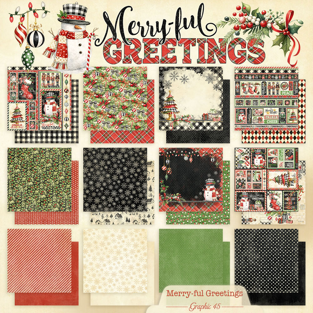 Merry-ful Greetings 8×8 Collection Pack - Graphic 45