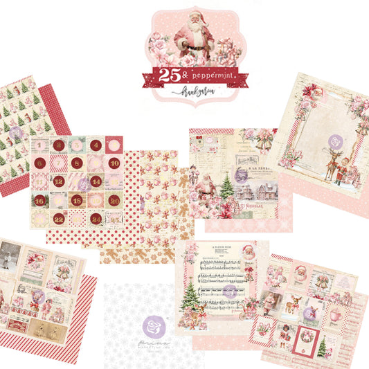 Prima Marketing - 25 & Peppermint - 12x12 Paper Pack Collection - Frank Garcia