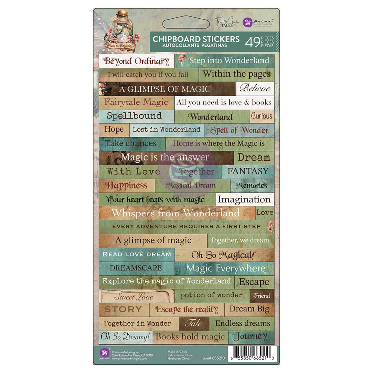 Prima Marketing - Return to Wonderland Collection - Chipboard Stickers