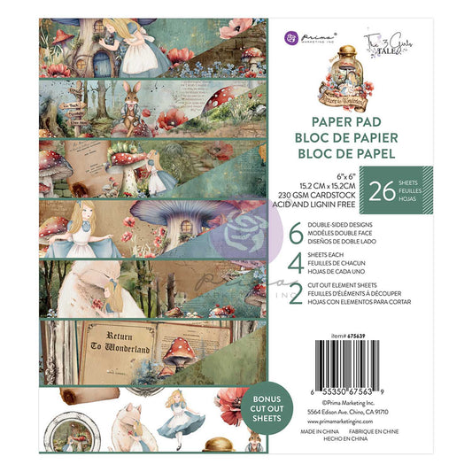Prima Marketing - Return to Wonderland Collection - 6x6 - 26 Sheets - Double Sided