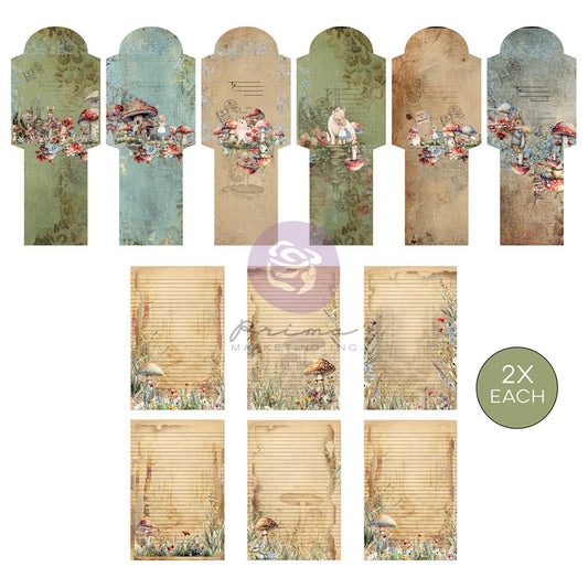 Prima Marketing - Return to Wonderland Collection - Postcards & Envelopes Stationary