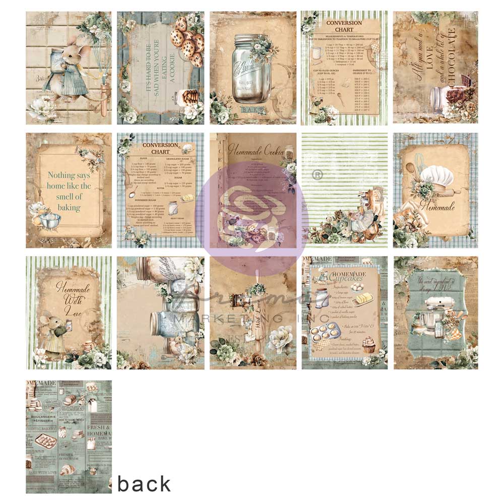 Prima Marketing - The Home Baker Collection - 3x4 Journaling Cards