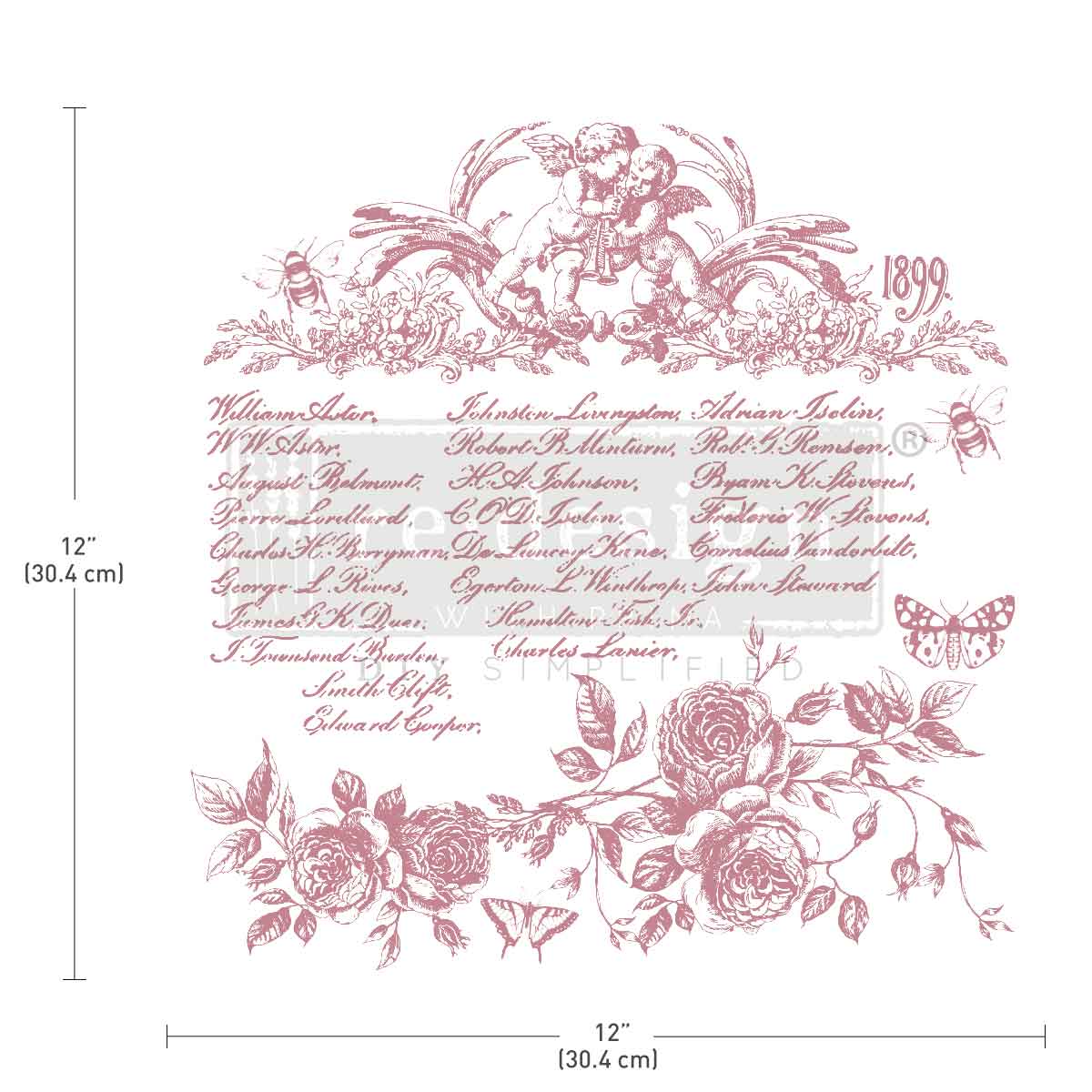 Redesign by Prima - Decor Stamp - Floral Script