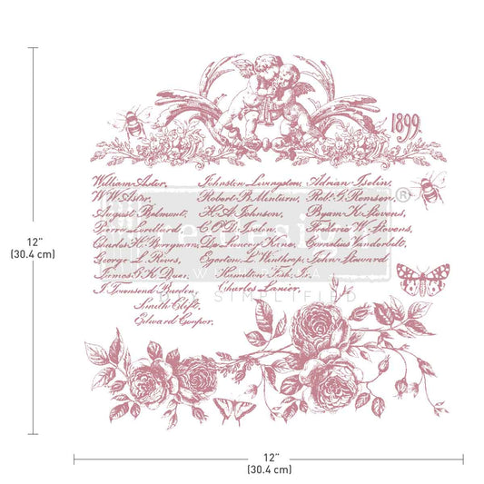 Redesign by Prima - Decor Stamp - Floral Script