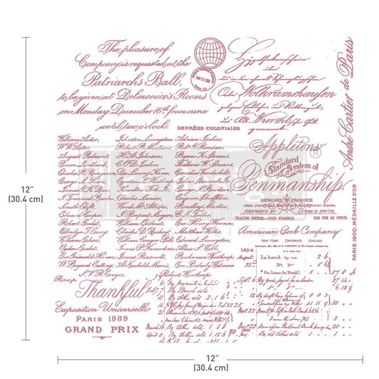Redesign by Prima - Decor Stamp - Handwritten Notes