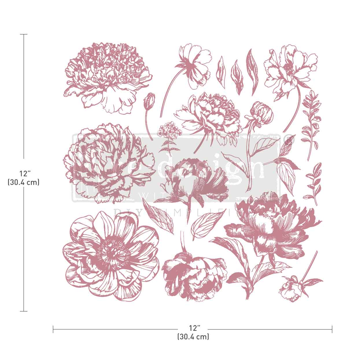 Redesign by Prima - Decor Stamp - Linear Floral