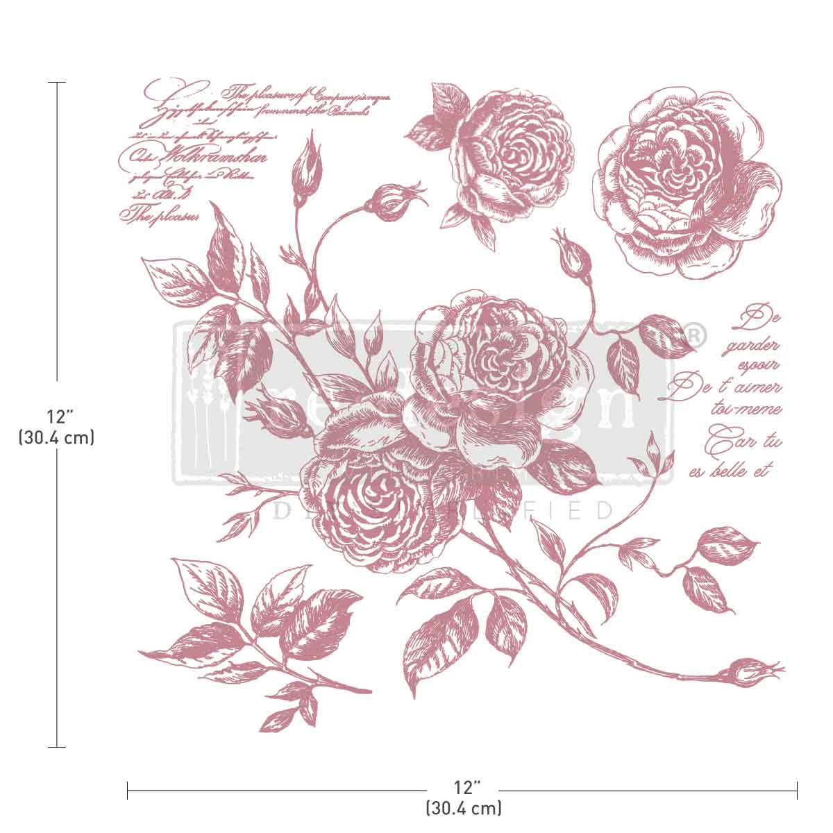 Redesign by Prima - Decor Stamp - Romance Roses
