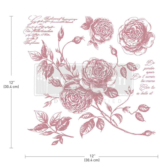 Redesign by Prima - Decor Stamp - Romance Roses