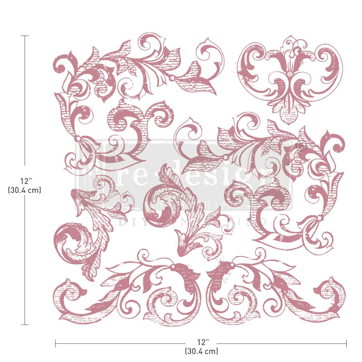 Redesign by Prima - Decor Stamp - Elegant Scrolls