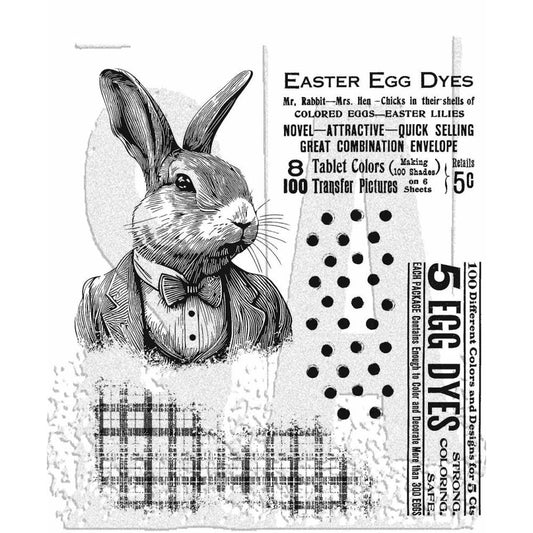 Stampers Anonymous - Tim Holtz Cling Rubber Stamp - Mr. Rabbit