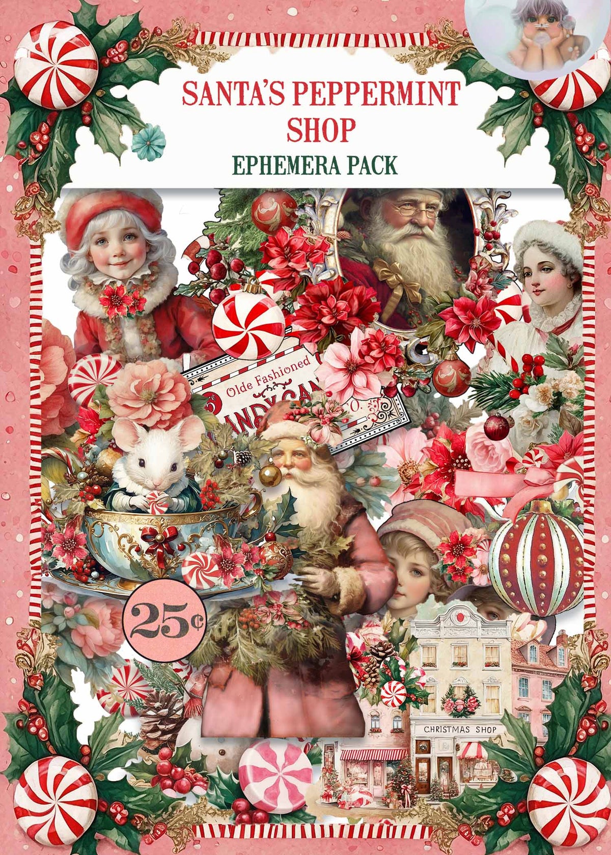 Santa's Peppermint Shop Ephemera Pack - Dreamz Etc.