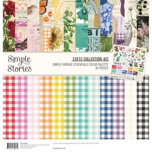 Simple Stories Collection Kit 12x12 -  Simple Vintage Essentials Color Palette